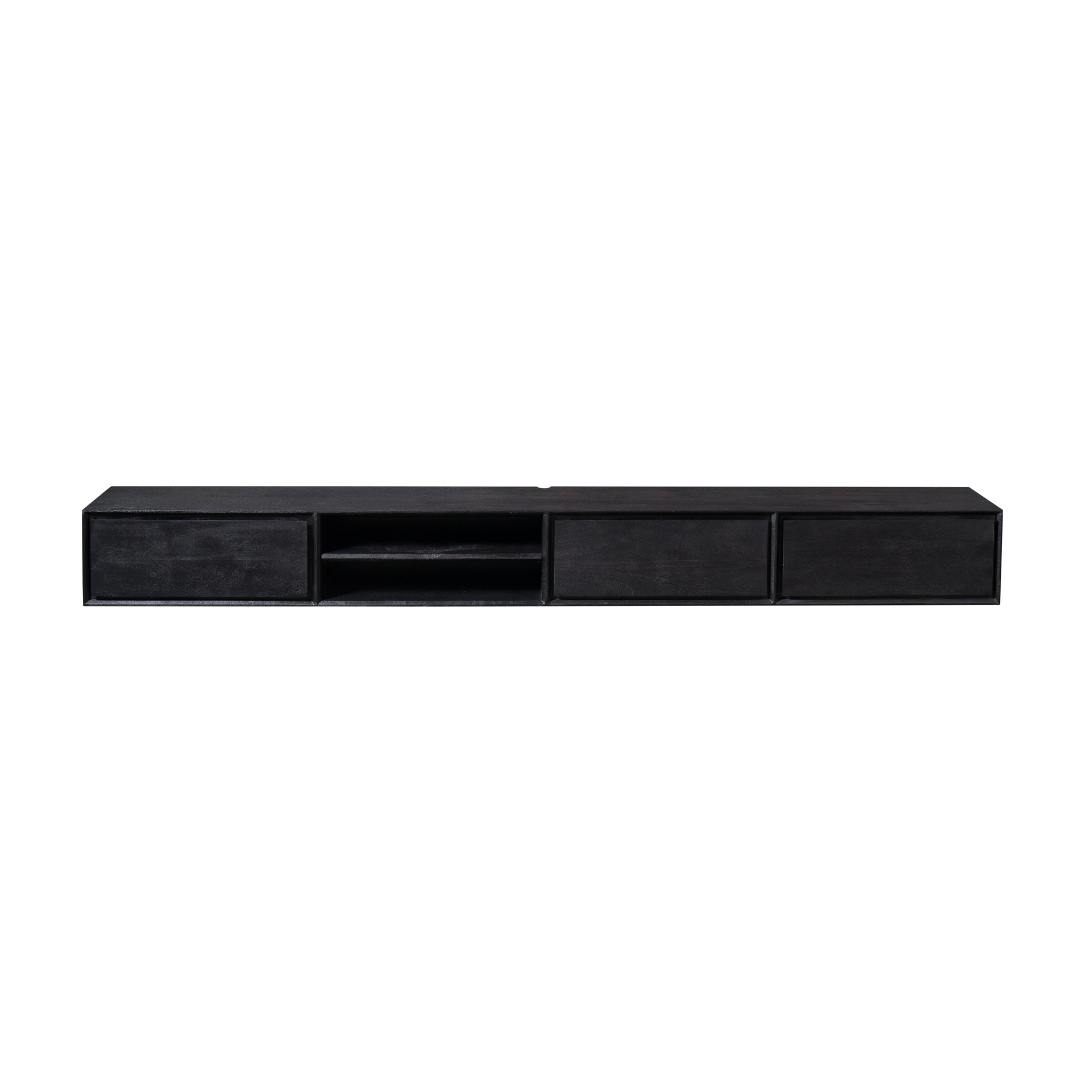 STF-1610_5 Zwevend tv meubel Ambiance Zwart Mangohout 280 cm - Image 6
