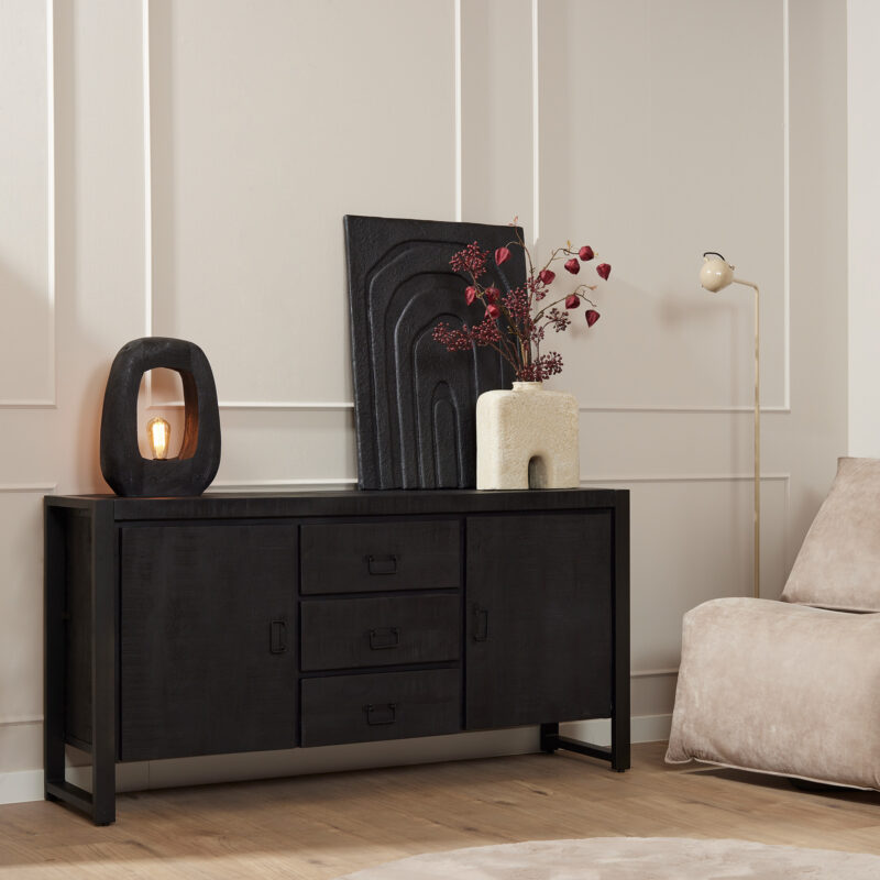 Dressoir Boaz Black | 160 cm - Image 1
