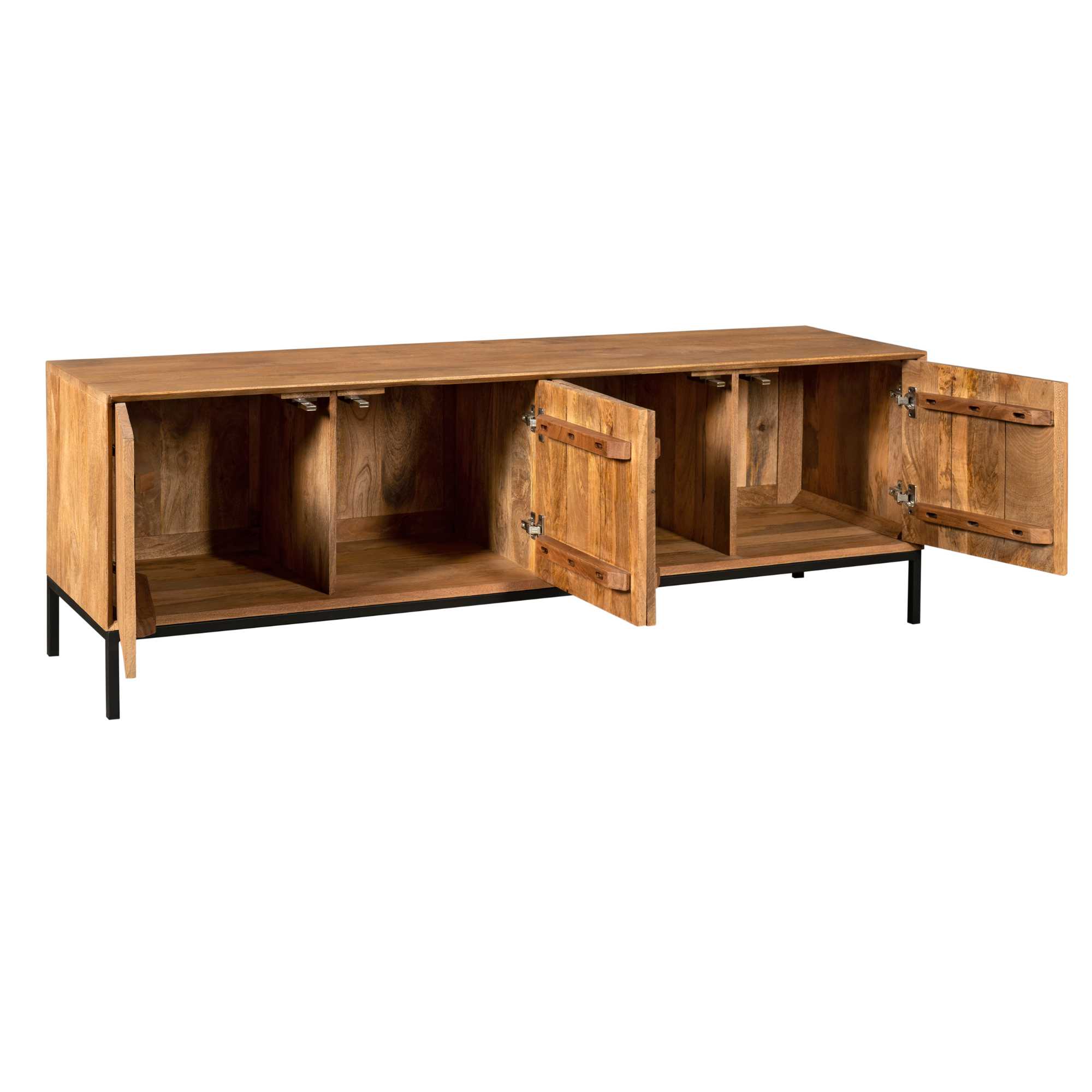 Tv meubel Madison Naturel Mangohout 165 cm - Image 8