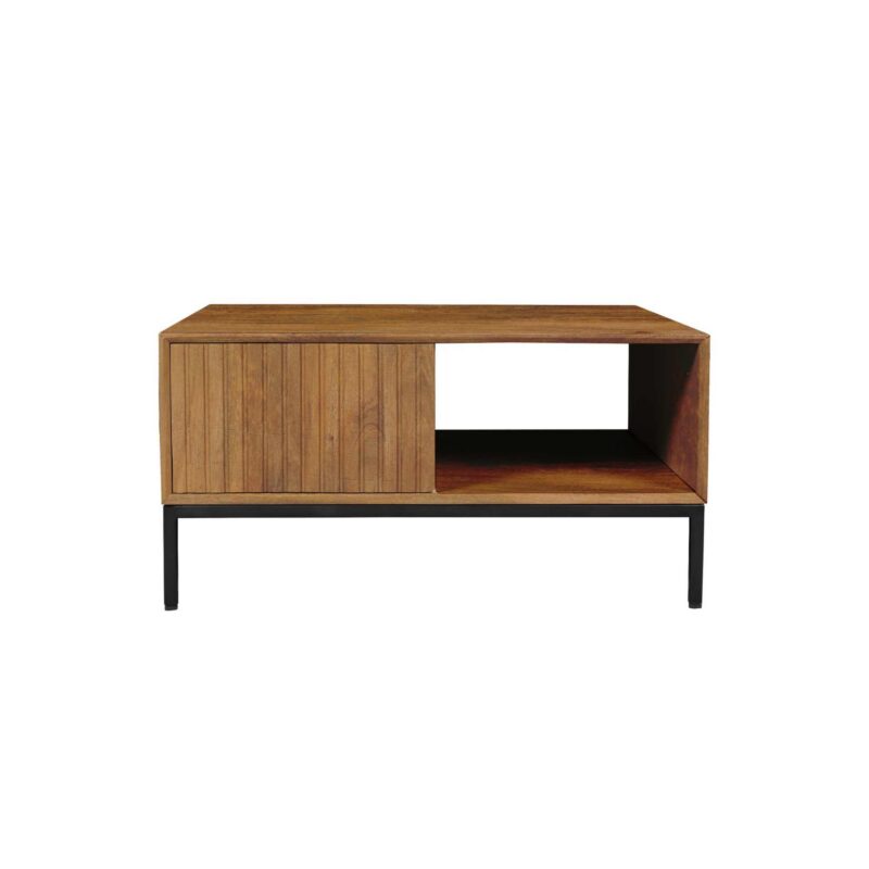 Vierkante salontafel Madison Naturel Mangohout 80 cm - Image 2