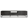 STF-8507_1 Tv meubel New York Zwart Mangohout 210 cm - Image 2