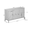 STF-7804_8 Dressoir Madison Naturel Mangohout 165 cm - Image 9