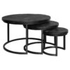 STF-2012_2 Salontafel set Triole Zwart Mangohout 70 cm - Image 3