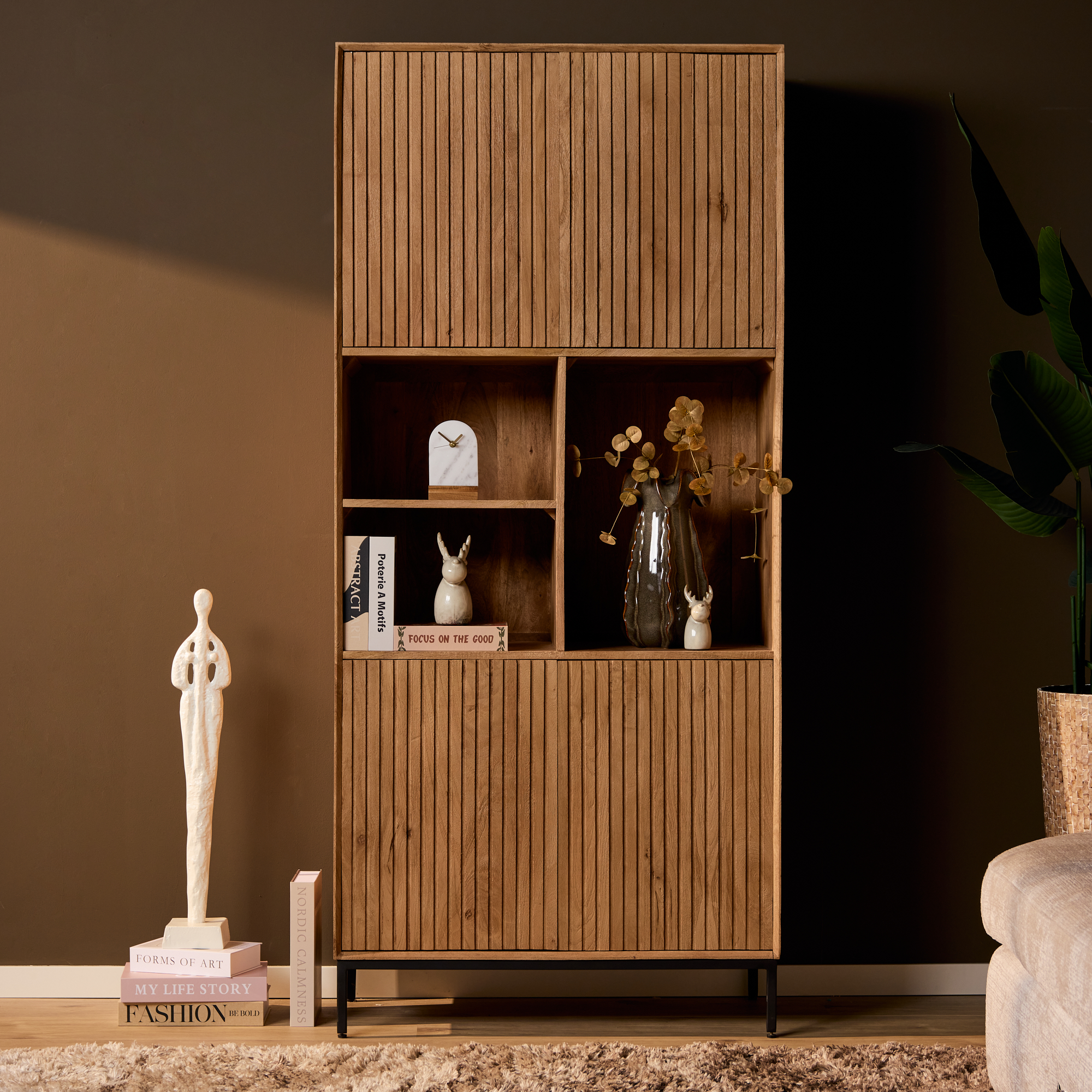 Vakkenkast Madison Naturel Mangohout 90 cm - Image 2