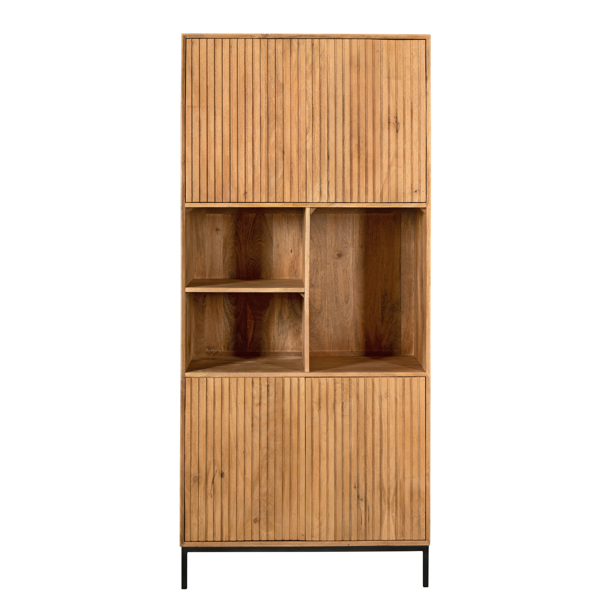 Vakkenkast Madison Naturel Mangohout 90 cm - Image 6