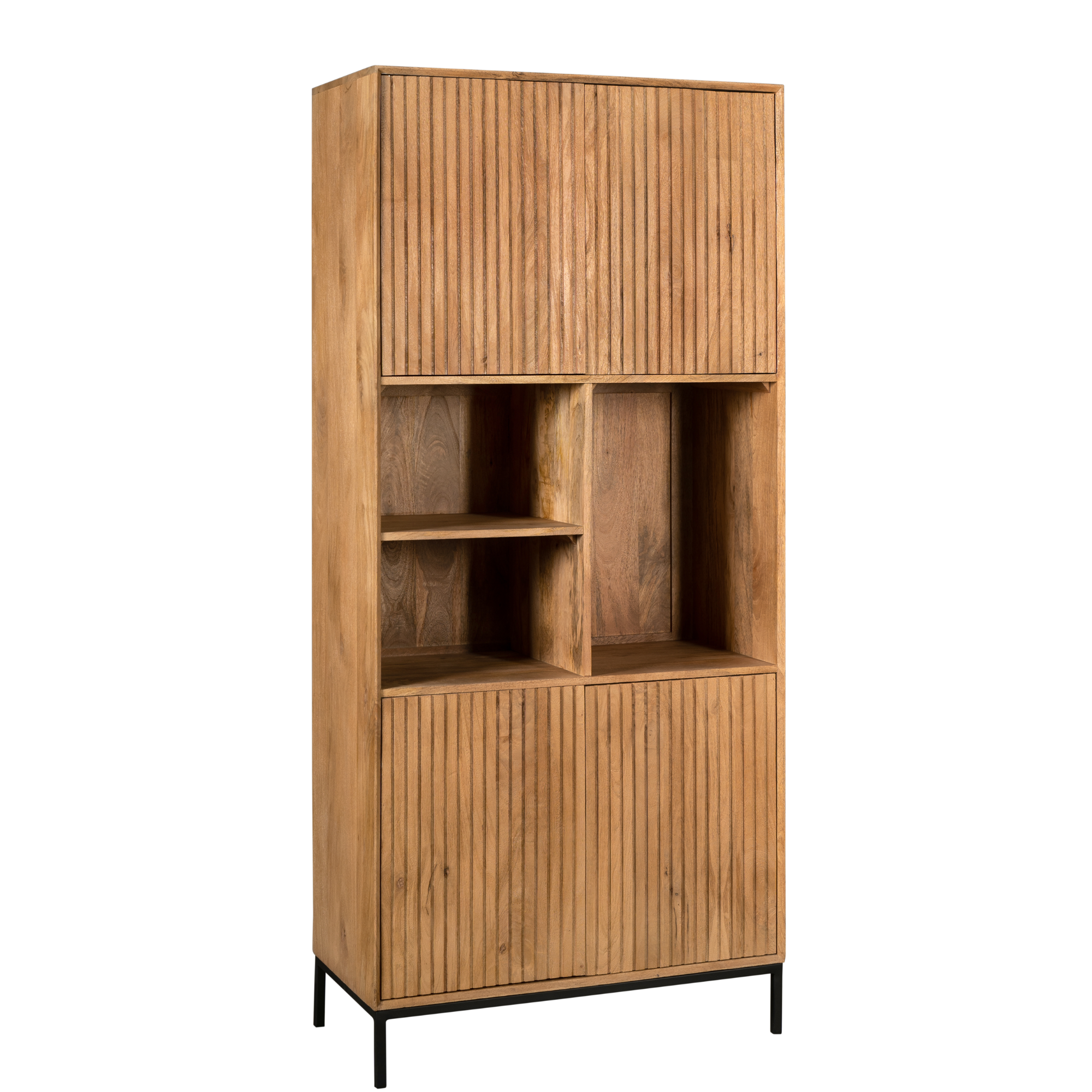 Vakkenkast Madison Naturel Mangohout 90 cm - Image 7