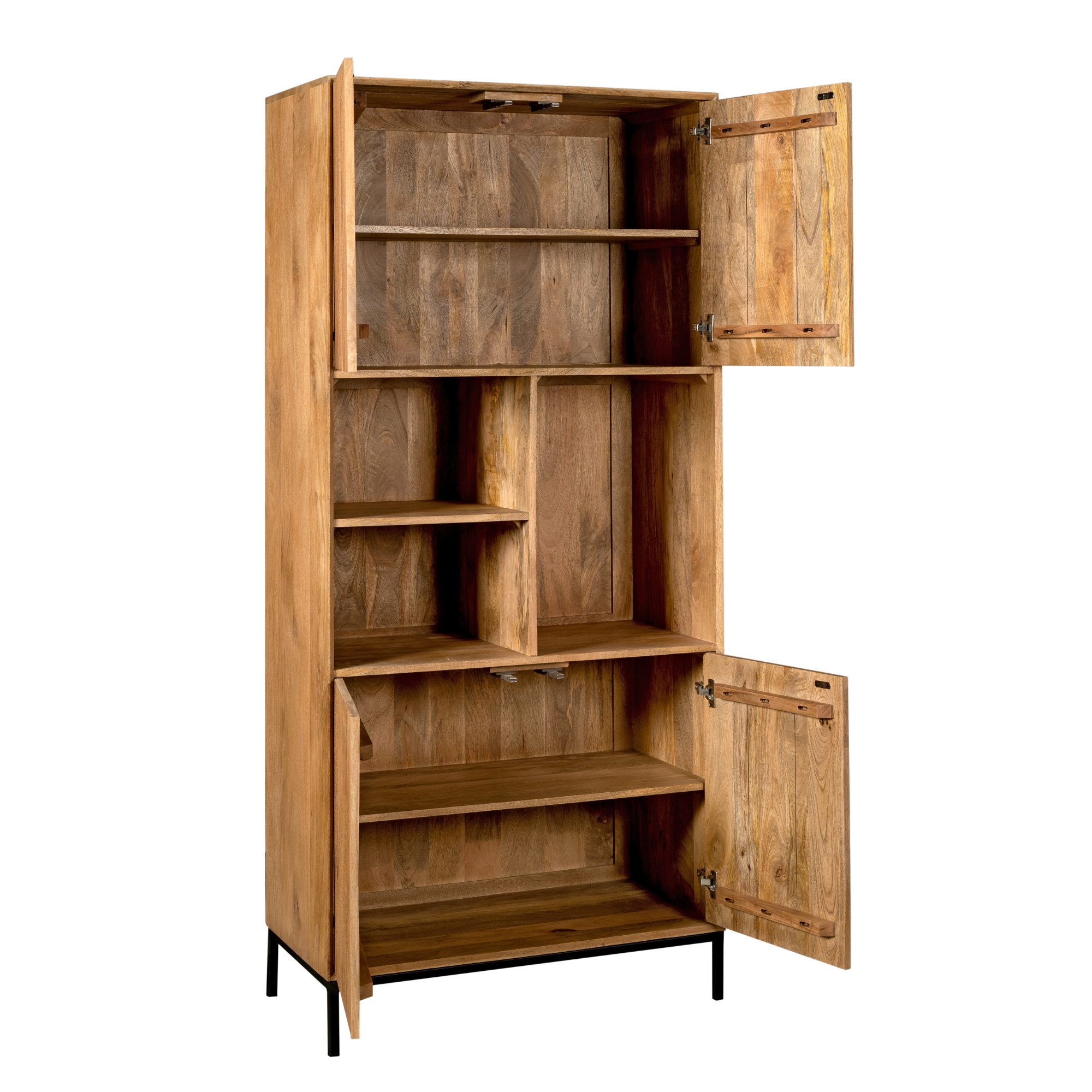Vakkenkast Madison Naturel Mangohout 90 cm - Image 8