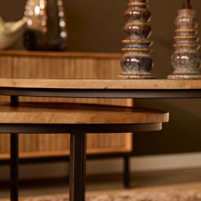 Salontafel set Madison Naturel Mangohout 70 cm - Image 2