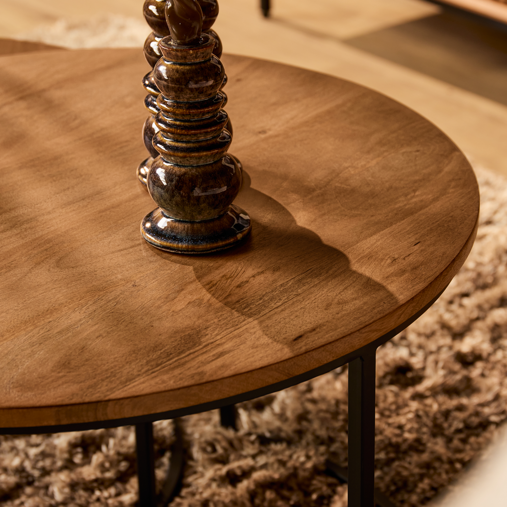 STF-2020_2 Salontafel set Madison Naturel Mangohout 70 cm - Image 3