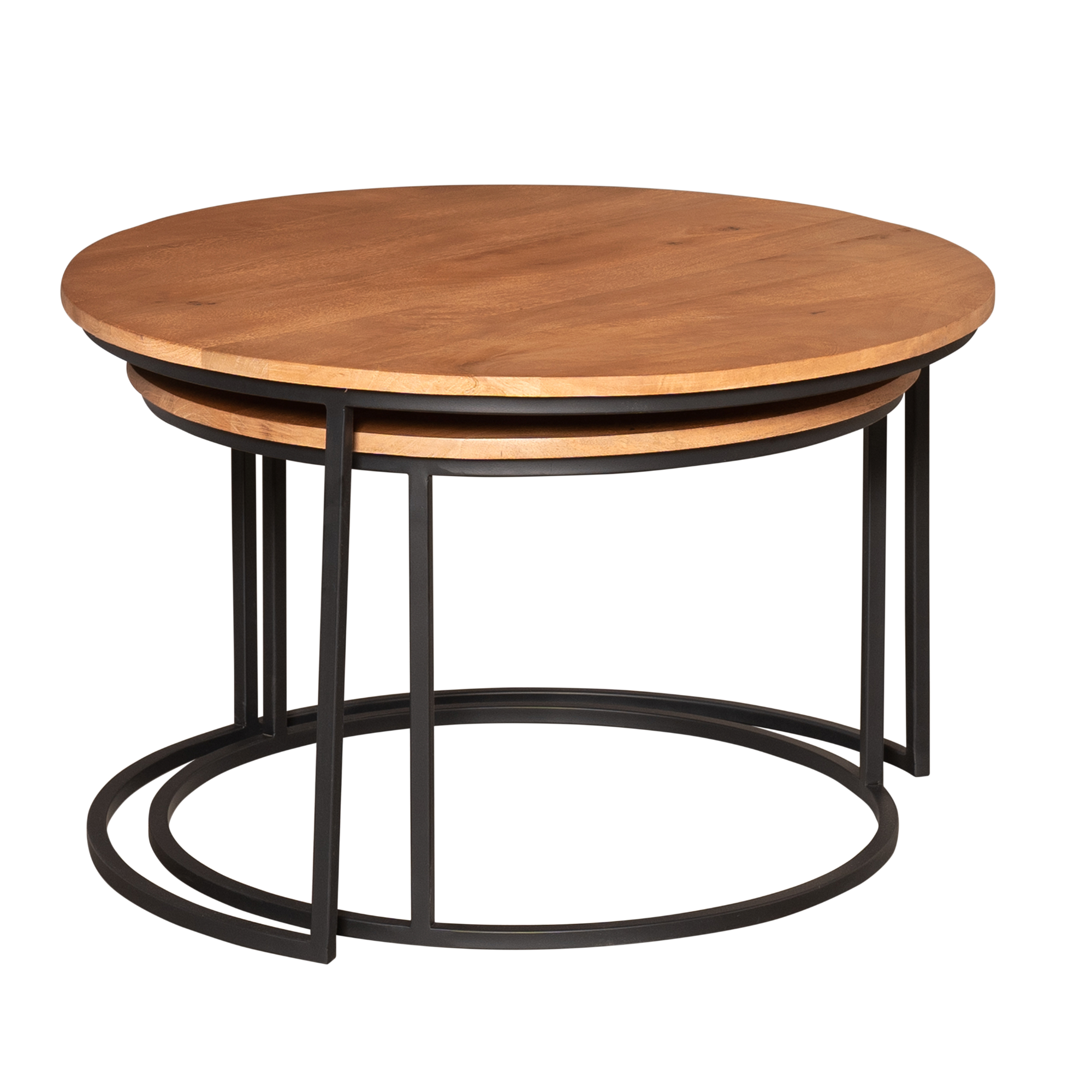 STF-2020_5 Salontafel set Madison Naturel Mangohout 70 cm - Image 6