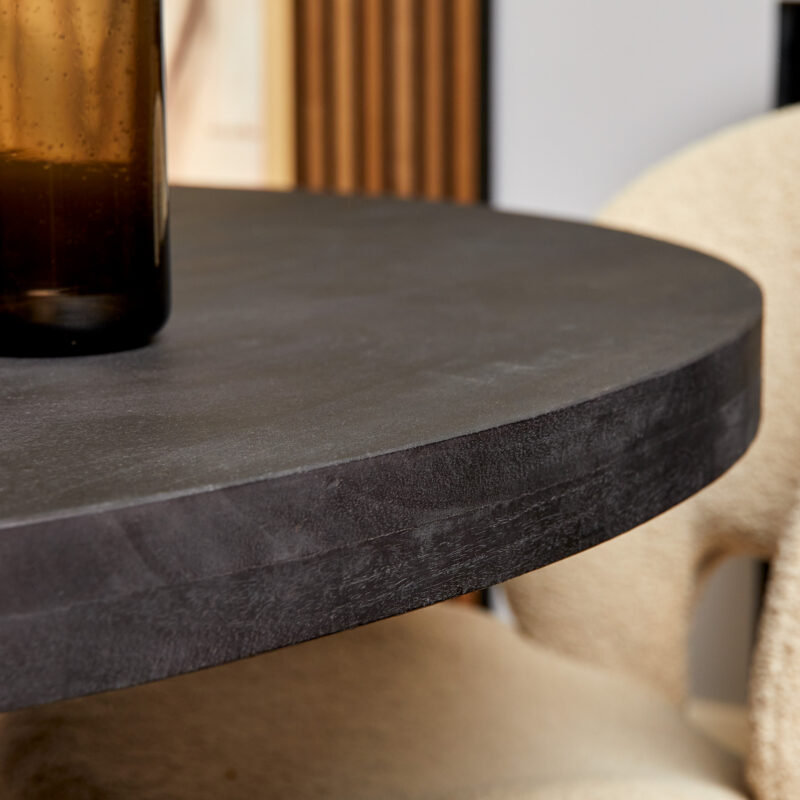 Ronde eettafel Denver Zwart Mangohout 120 cm - Image 3