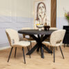 STF-518_1 Ronde eettafel Denver Zwart Mangohout 150 cm - Image 2