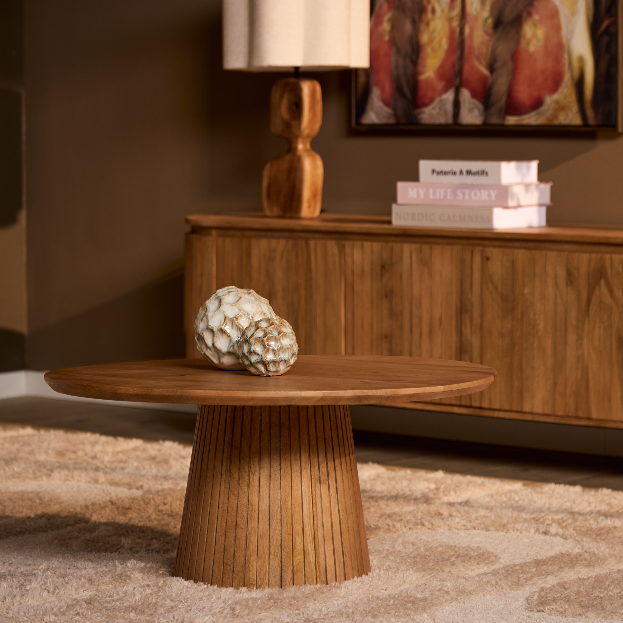Salontafel Solana Naturel Mangohout 80 cm - Image 1