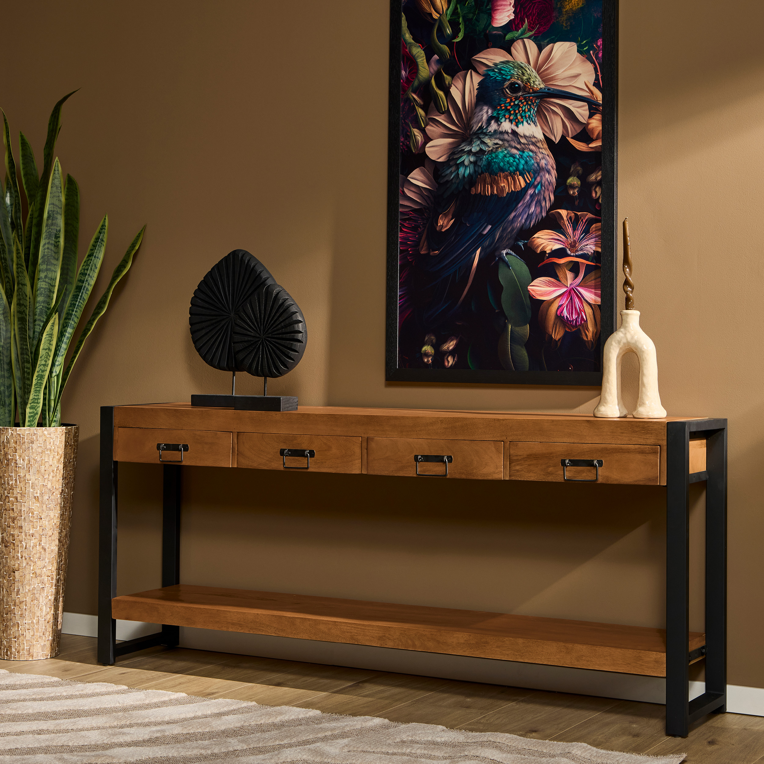 STF-620_0 Sidetable Boaz Naturel Mangohout 180 cm - Image 1