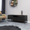 STF-8706_3 Tv meubel Denver Zwart Mangohout 145 cm - Image 4