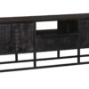 STF-8706_4 Tv meubel Denver Zwart Mangohout 145 cm - Image 5