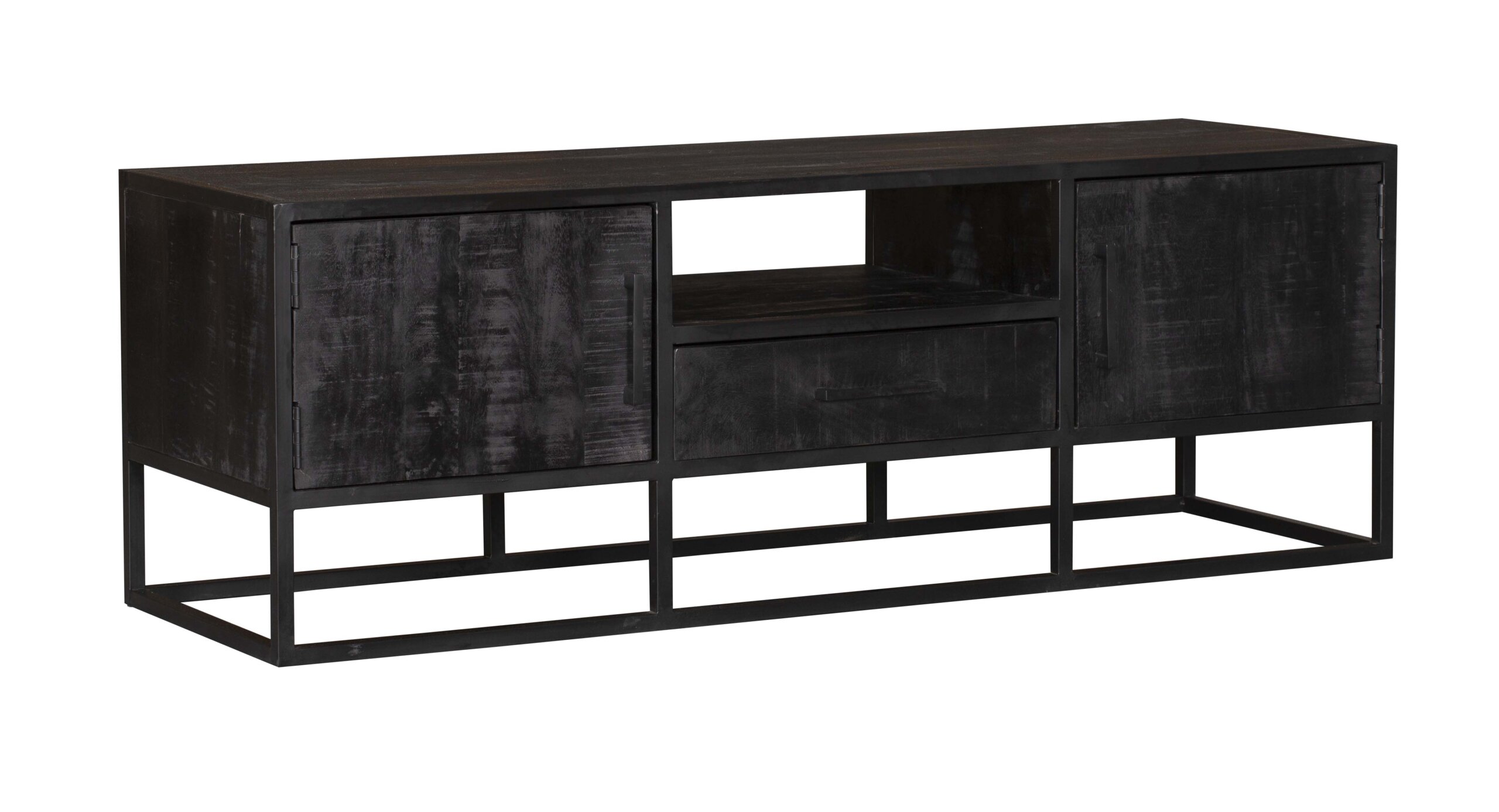 Tv meubel Denver Zwart Mangohout 145 cm - Image 5
