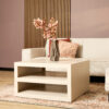 Vierkante salontafel Brussel Zand Mangohout 80 cm - Image 1