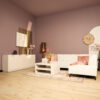 STF-3309_2 Vierkante salontafel Brussel Zand Mangohout 80 cm - Image 3