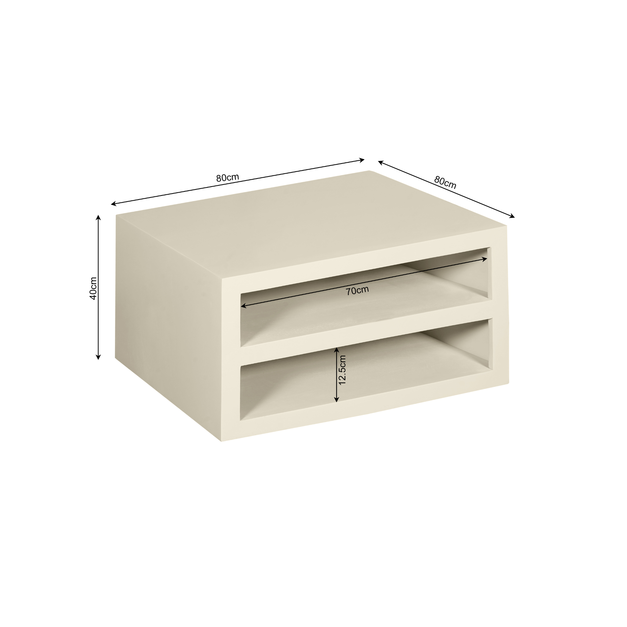 Vierkante salontafel Brussel Zand Mangohout 80 cm - Image 8