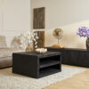 Vierkante salontafel Brussel Zwart Mangohout 80 cm - Image 1