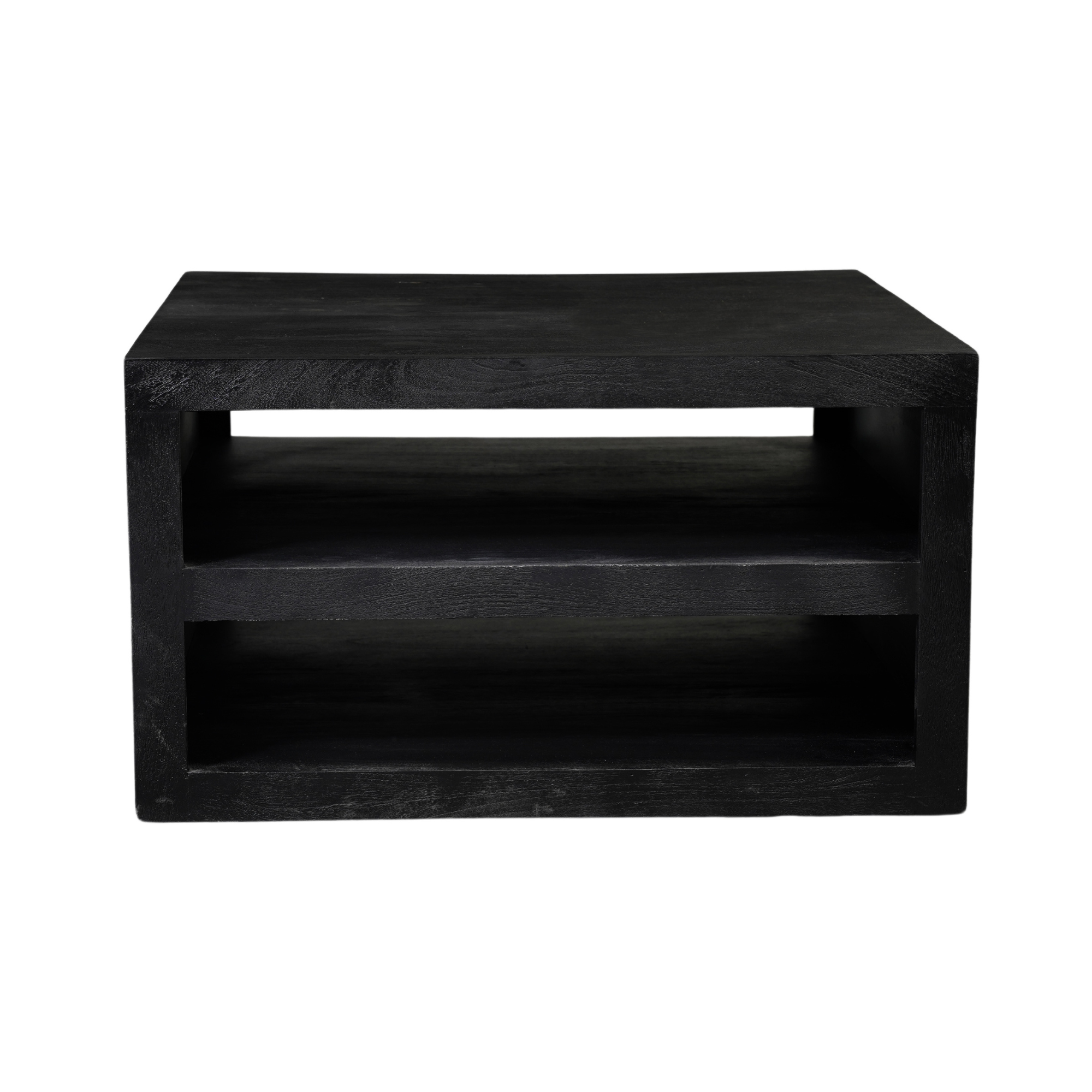 STF-4209_2 Vierkante salontafel Brussel Zwart Mangohout 80 cm - Image 3