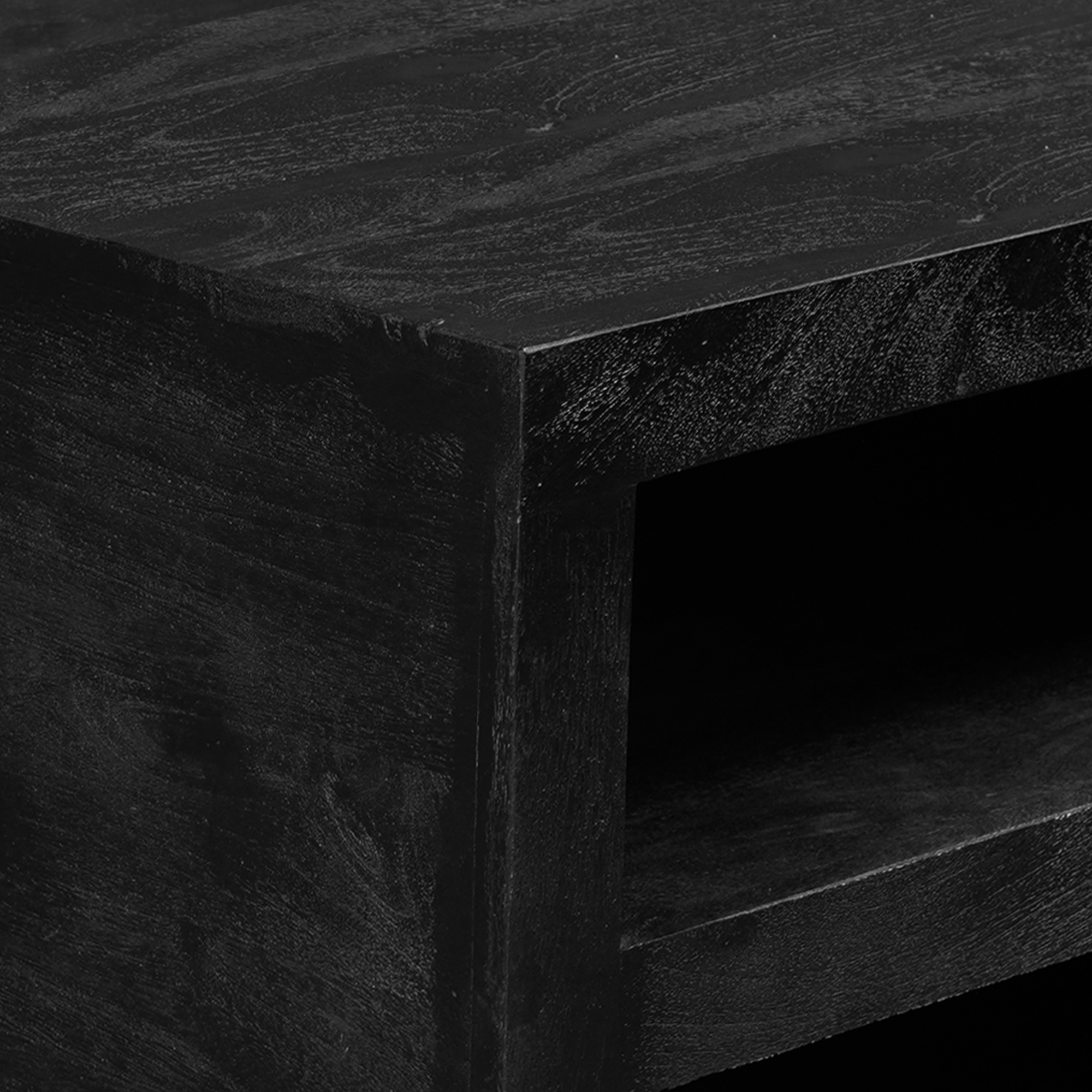 STF-4209_3 Vierkante salontafel Brussel Zwart Mangohout 80 cm - Image 4