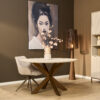 STF-3611_0 Ronde eettafel Madison Zand Mangohout 130 cm - Image 1
