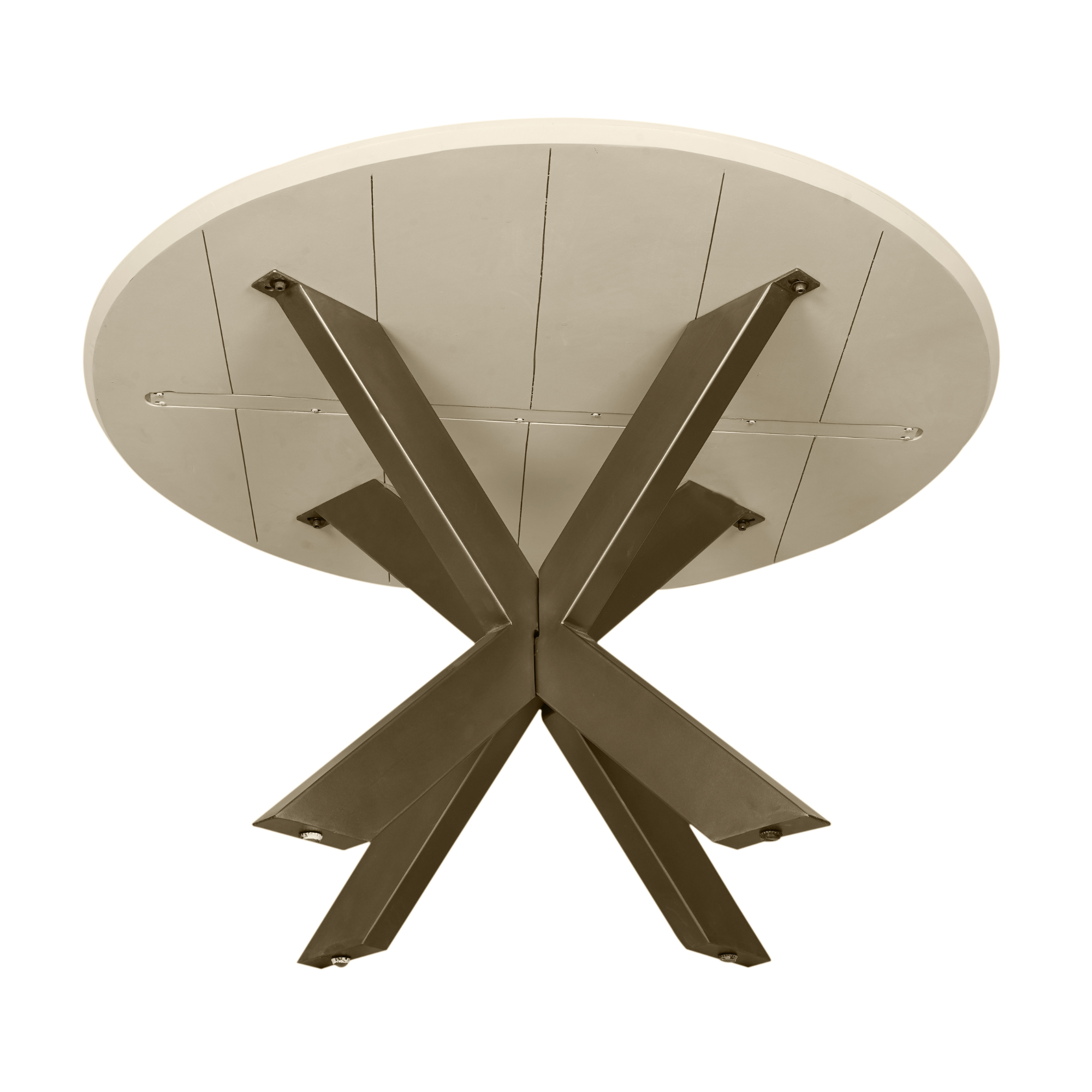 Ronde eettafel Madison Zand Mangohout 130 cm - Image 6