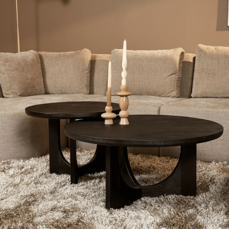 Ronde salontafel Guus Zwart Mangohout 80 cm - Image 1