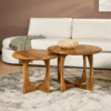 Ronde salontafel Milou Naturel Mangohout 70 cm - Image 1