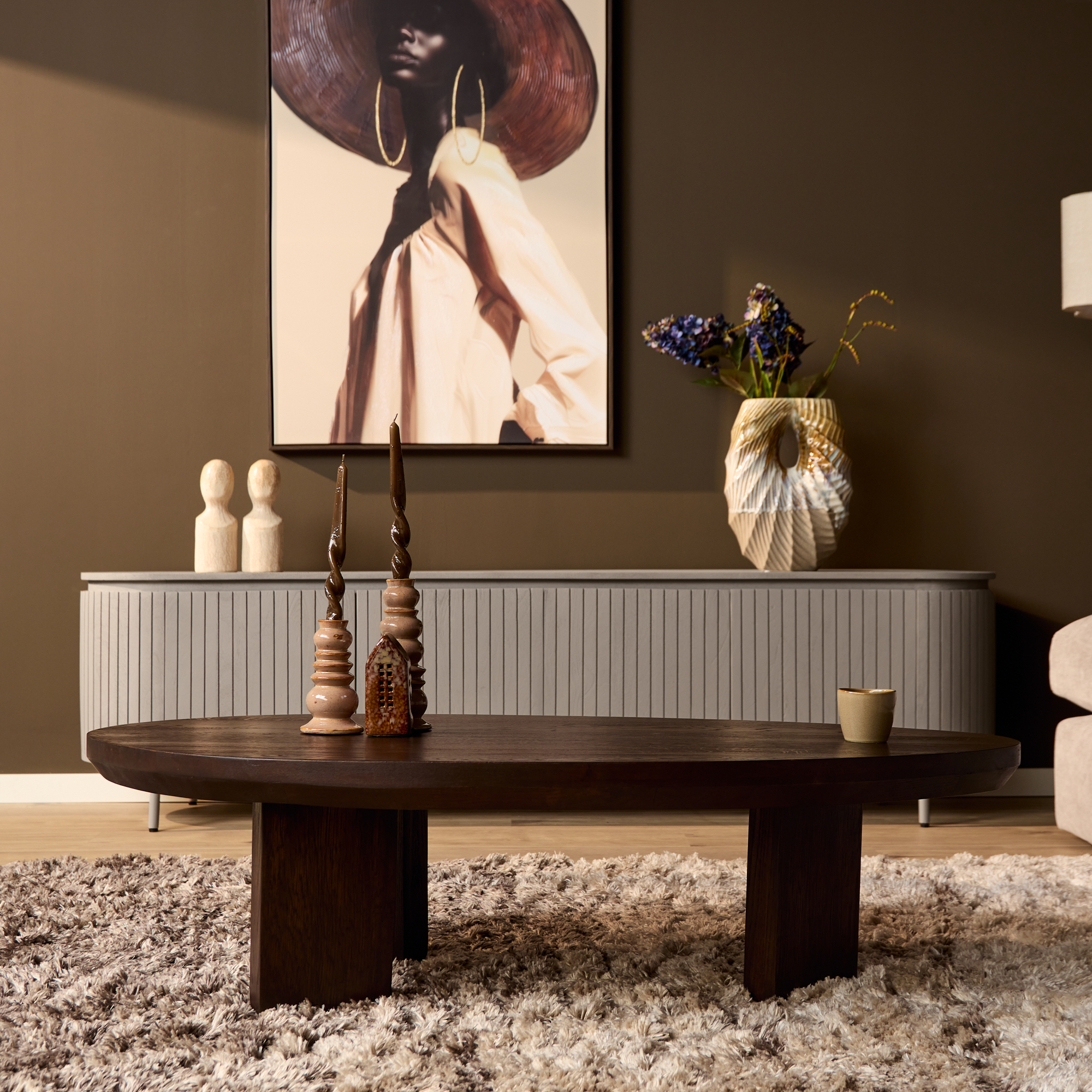 STF-3979_1 Salontafel Zillah Bruin Eikenhout 130 cm - Image 2