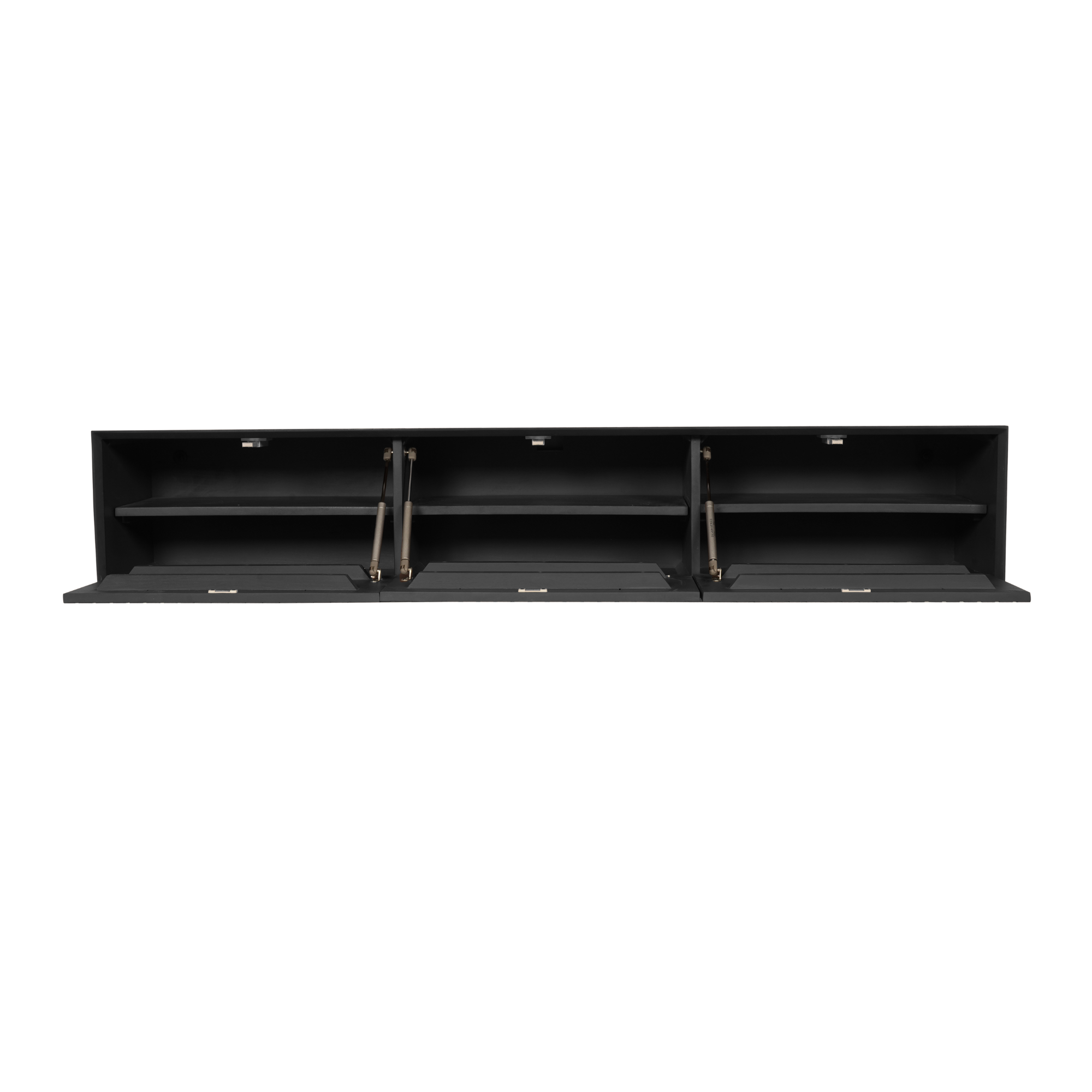 Zwevend tv meubel Madison Zwart Mangohout 160 cm - Image 8