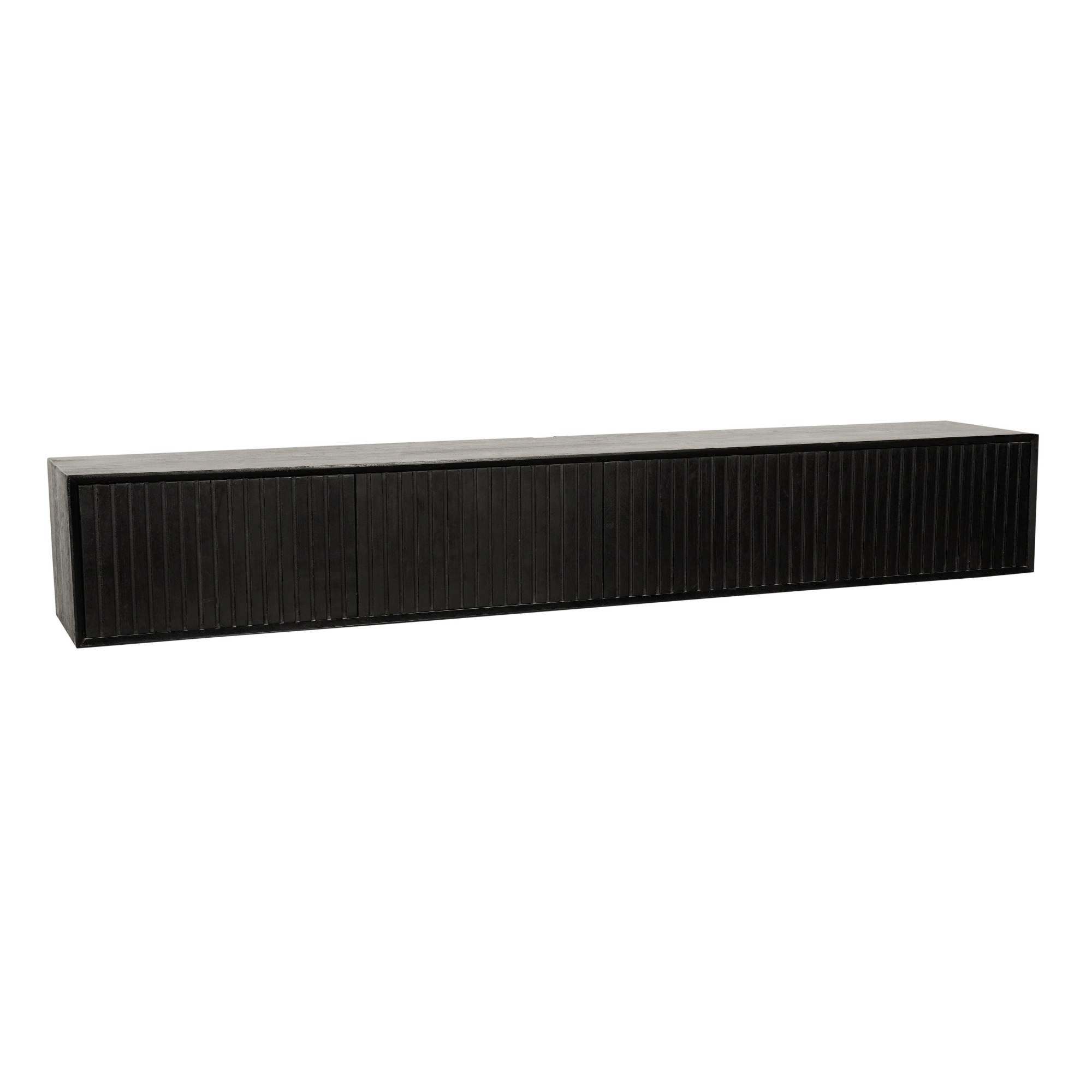 STF-7309_4 Zwevend tv meubel Madison Zwart Mangohout 200 cm - Image 5