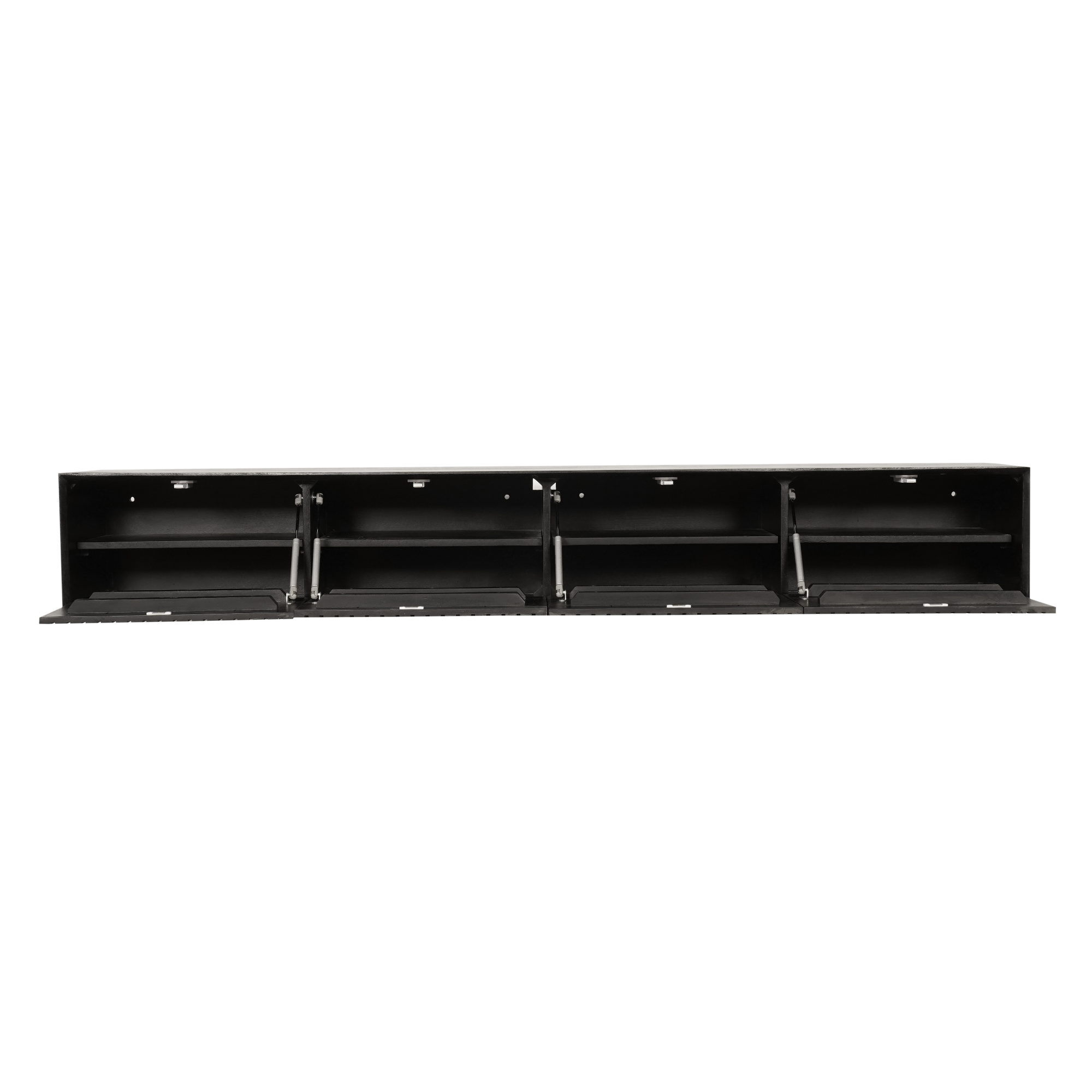 STF-7309_5 Zwevend tv meubel Madison Zwart Mangohout 200 cm - Image 6