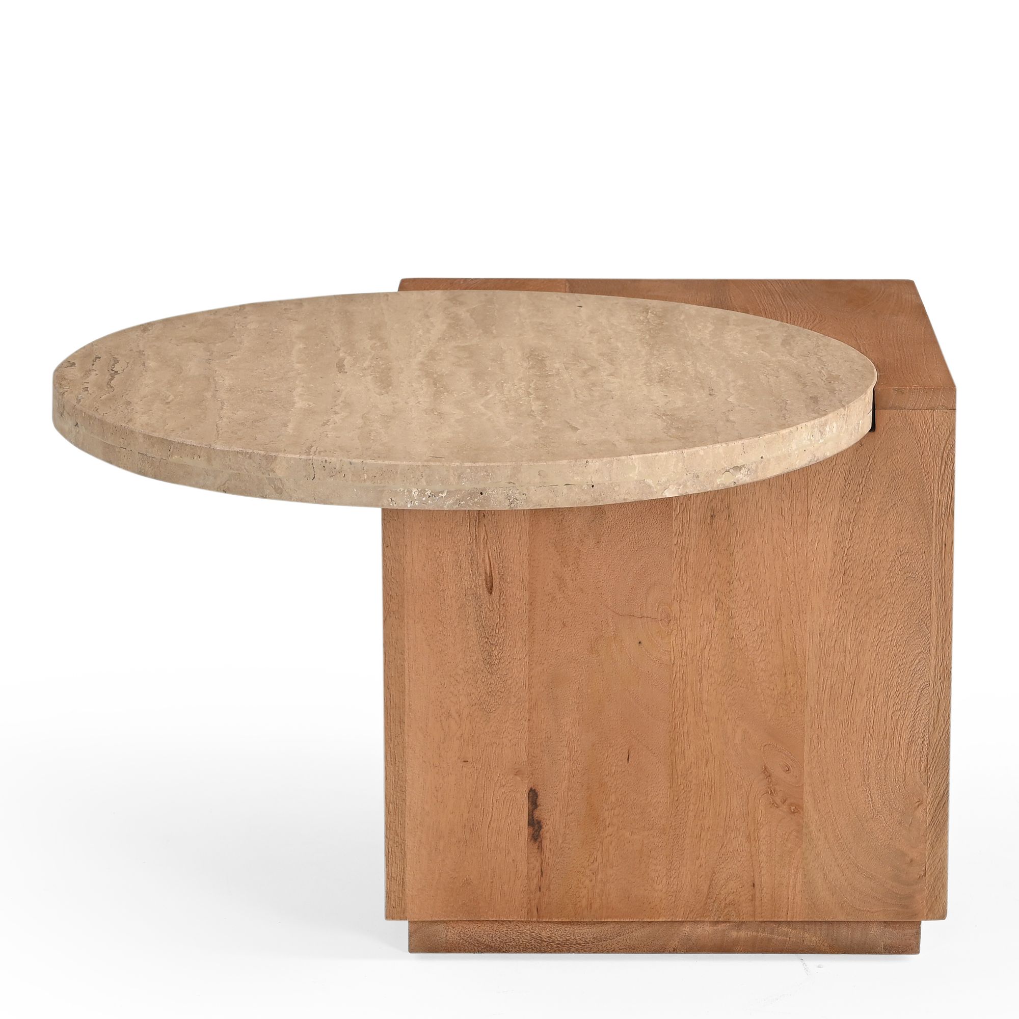 Bijzettafel Numa Naturel Travertin 60 cm - Image 1