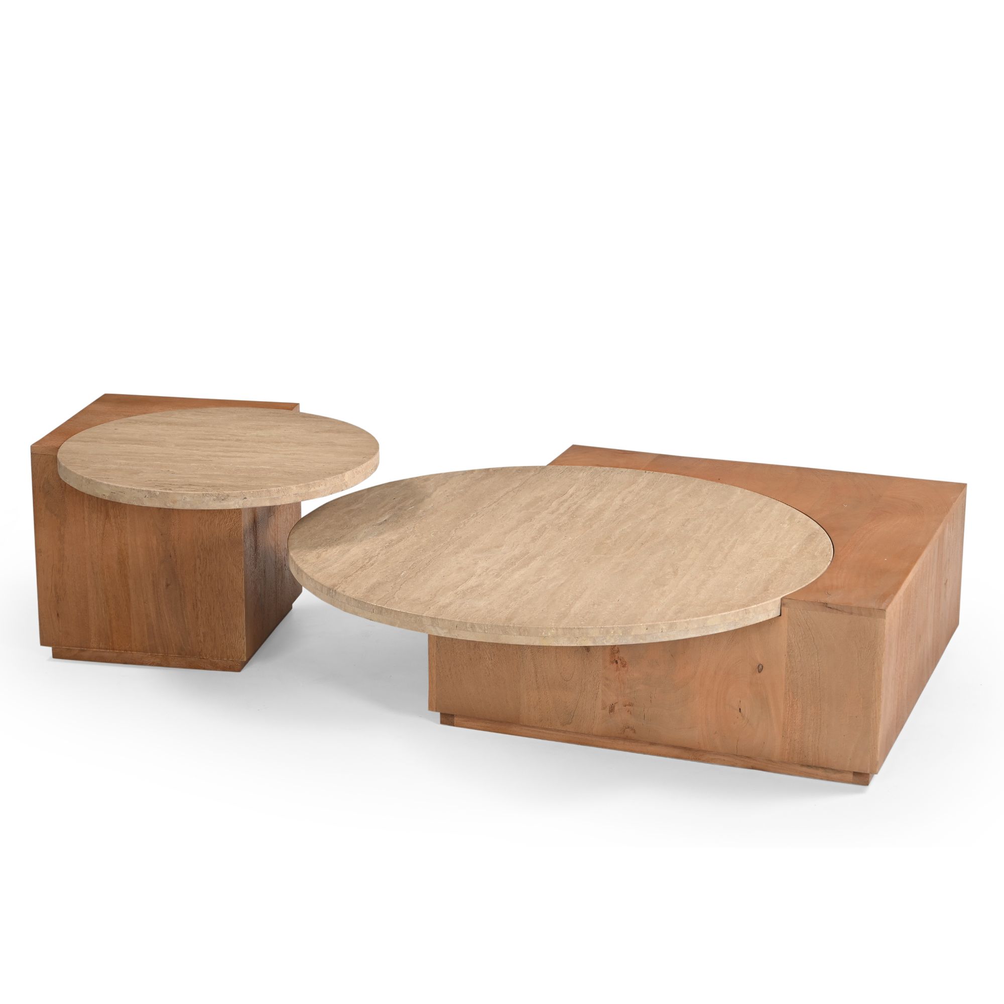 Bijzettafel Numa Naturel Travertin 60 cm - Image 4