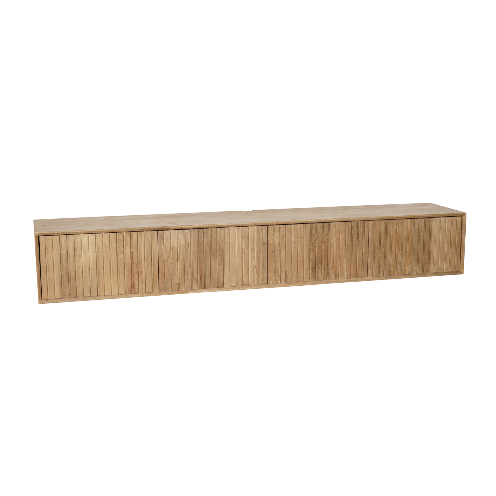 Zwevend tv meubel Madison Naturel Mangohout 200 cm - Image 6