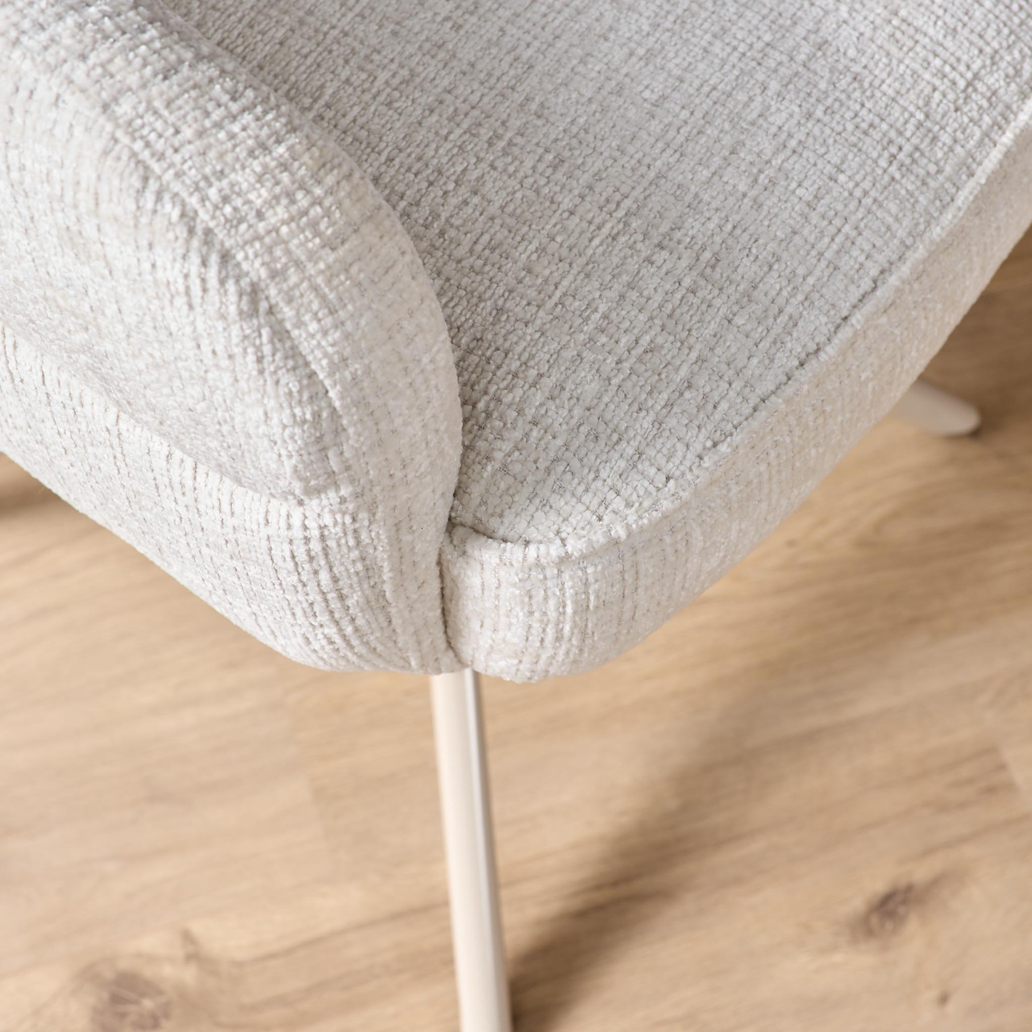 STF-9887_2 Draaibare eetkamerstoel Bella Off White Poot Zand - Image 3