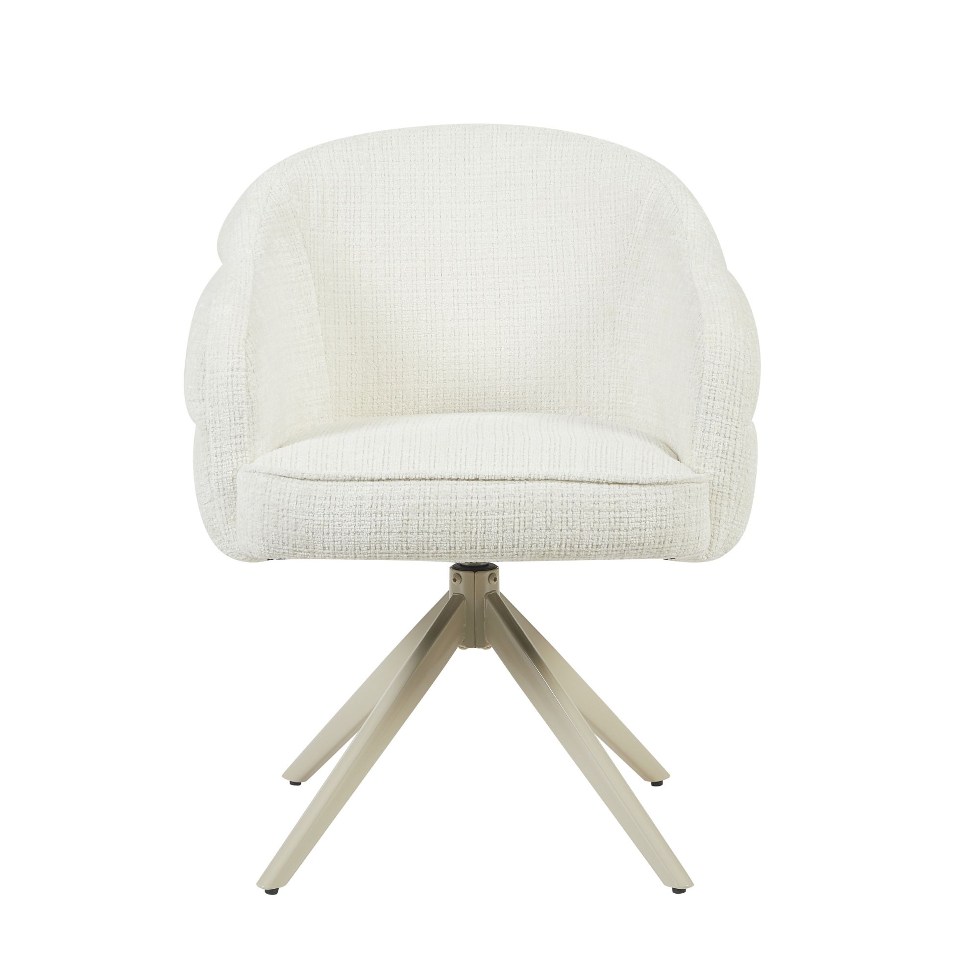 STF-9887_3 Draaibare eetkamerstoel Bella Off White Poot Zand - Image 4