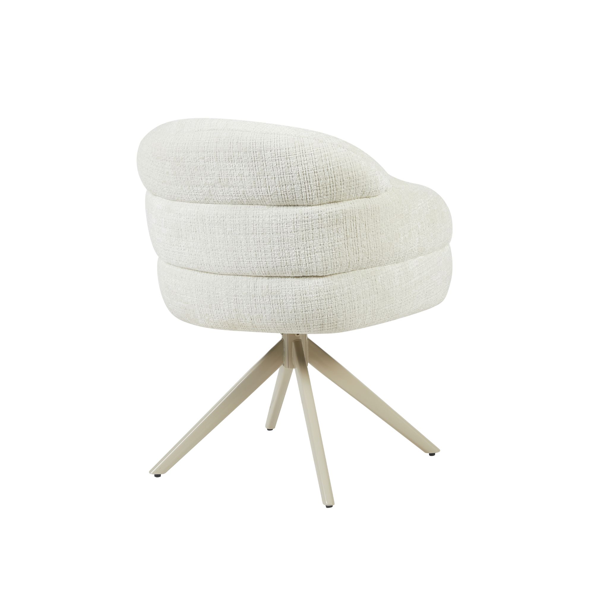 STF-9887_5 Draaibare eetkamerstoel Bella Off White Poot Zand - Image 6