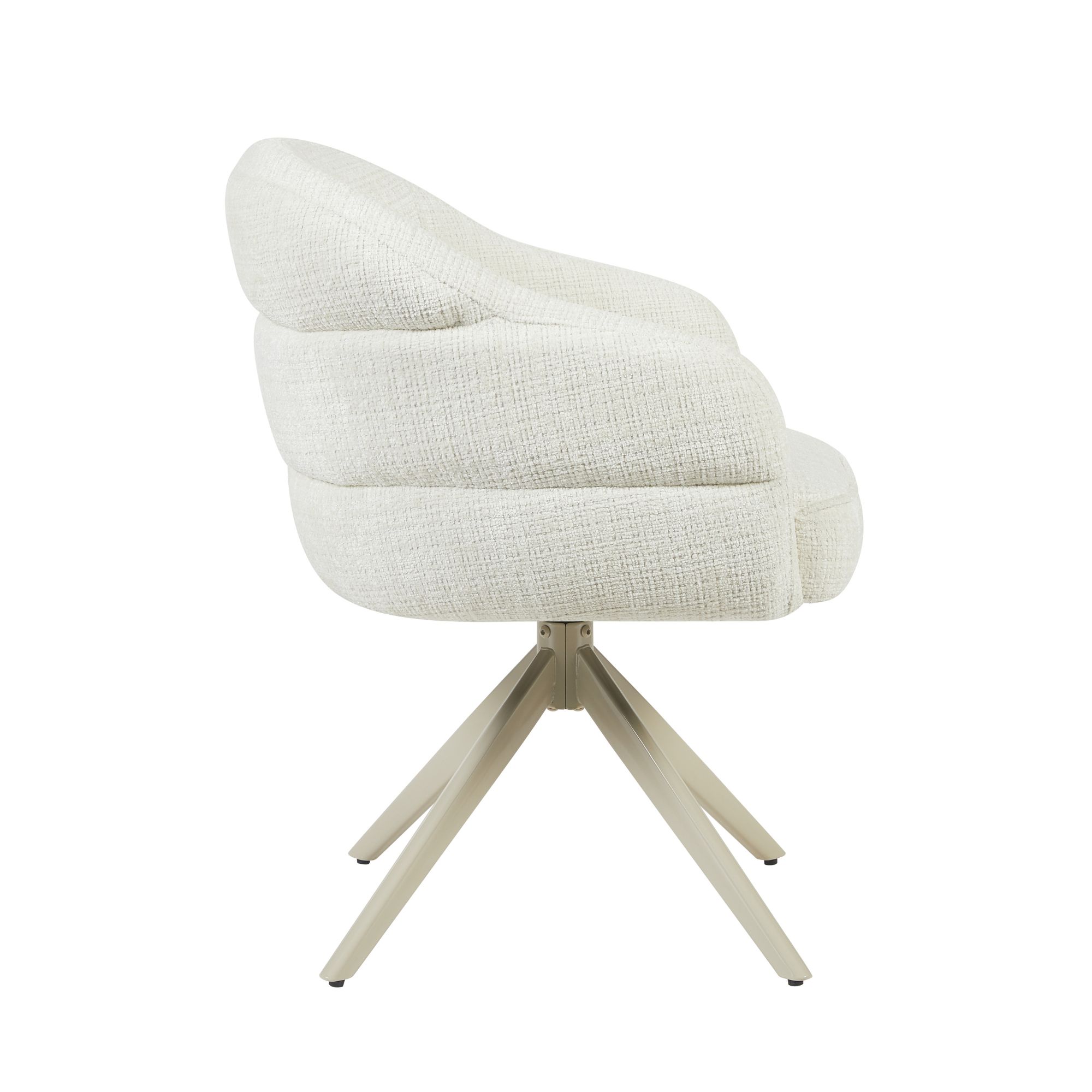 STF-9887_6 Draaibare eetkamerstoel Bella Off White Poot Zand - Image 7