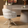 STF-9887_8 Draaibare eetkamerstoel Bella Off White Poot Zand - Image 9