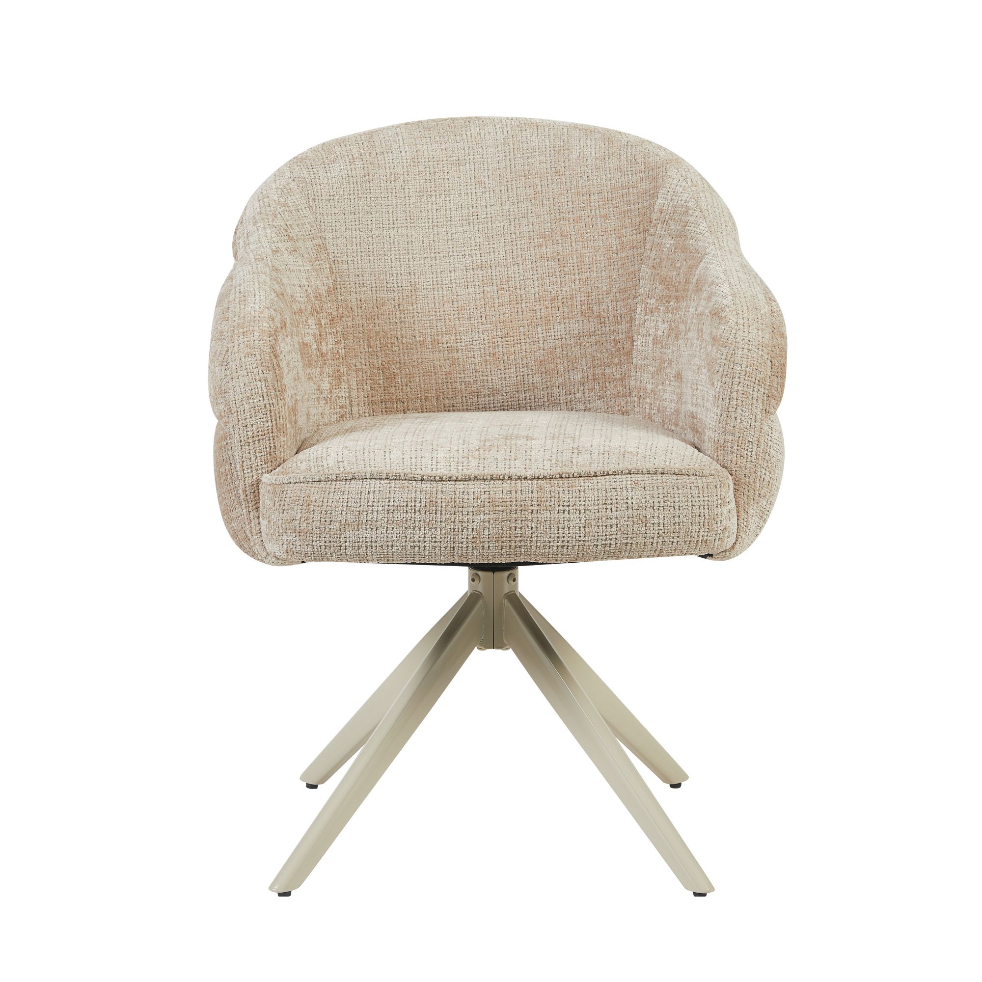 Draaibare eetkamerstoel Bella Beige Poot Zand - Image 5