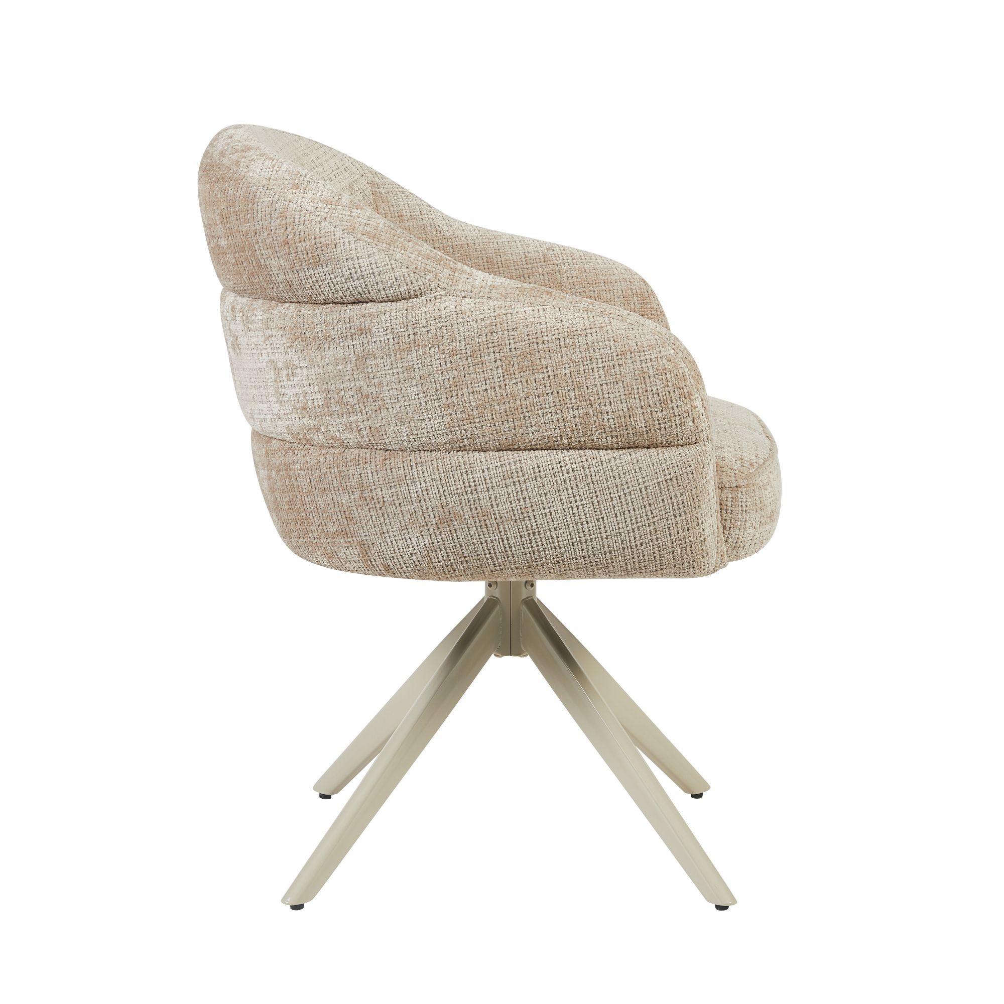 Draaibare eetkamerstoel Bella Beige Poot Zand - Image 8