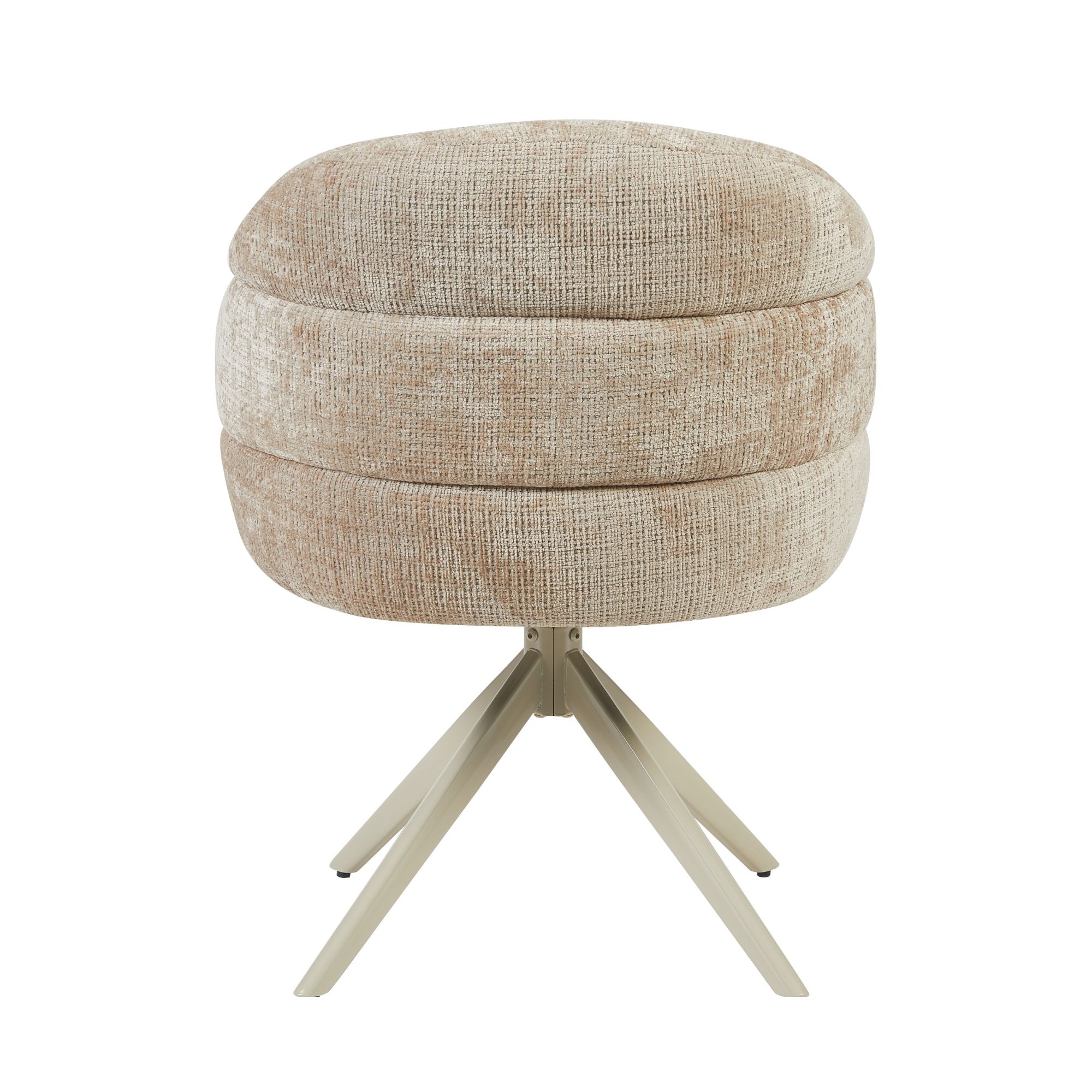 Draaibare eetkamerstoel Bella Beige Poot Zand - Image 9