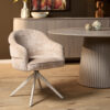 STF-9888_9 Draaibare eetkamerstoel Bella Beige Poot Zand - Image 10