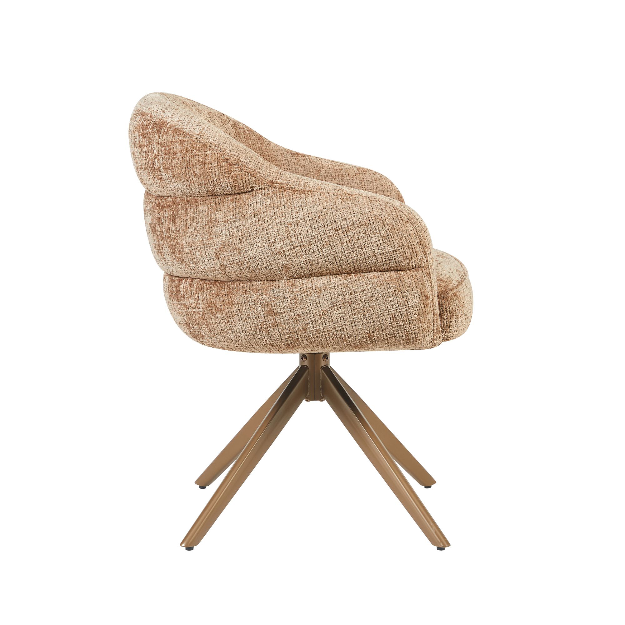 STF-9889_6 Draaibare eetkamerstoel Bella Cinnamon Poot Brons - Image 7