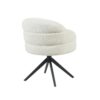 STF-9891_5 Draaibare eetkamerstoel Bella Off White Poot Zwart - Image 6