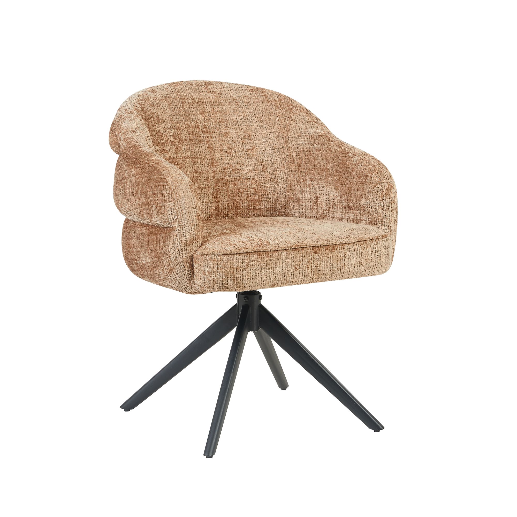 Draaibare eetkamerstoel Bella Cinnamon Poot Zwart - Image 6